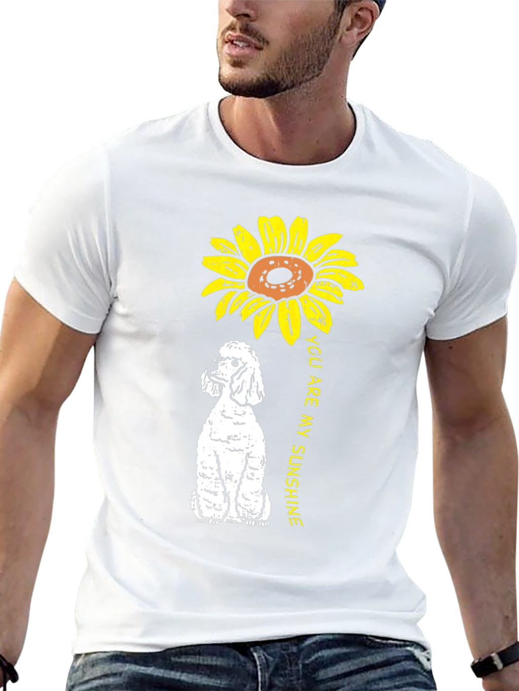 Sunflower Poodle T-Shirt - You Are My Sunshine