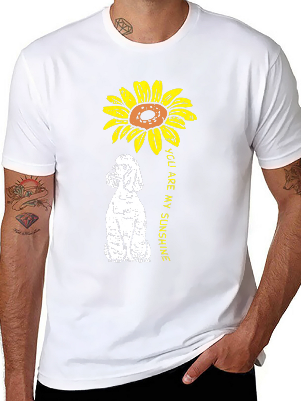 Sunflower Poodle T-Shirt - You Are My Sunshine