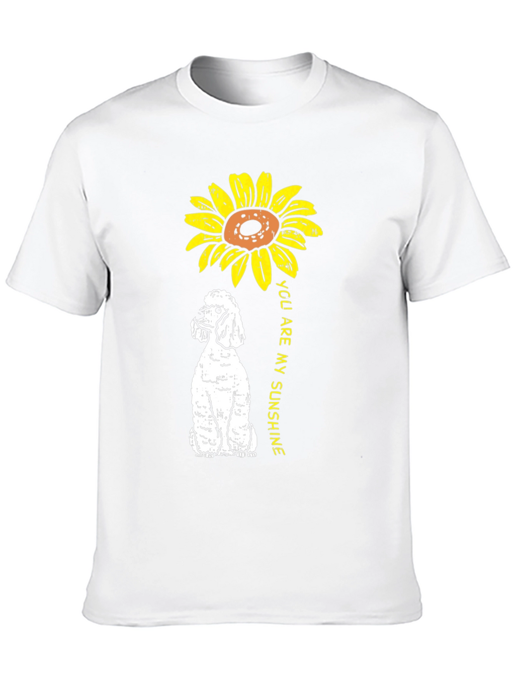Sunflower Poodle T-Shirt - You Are My Sunshine