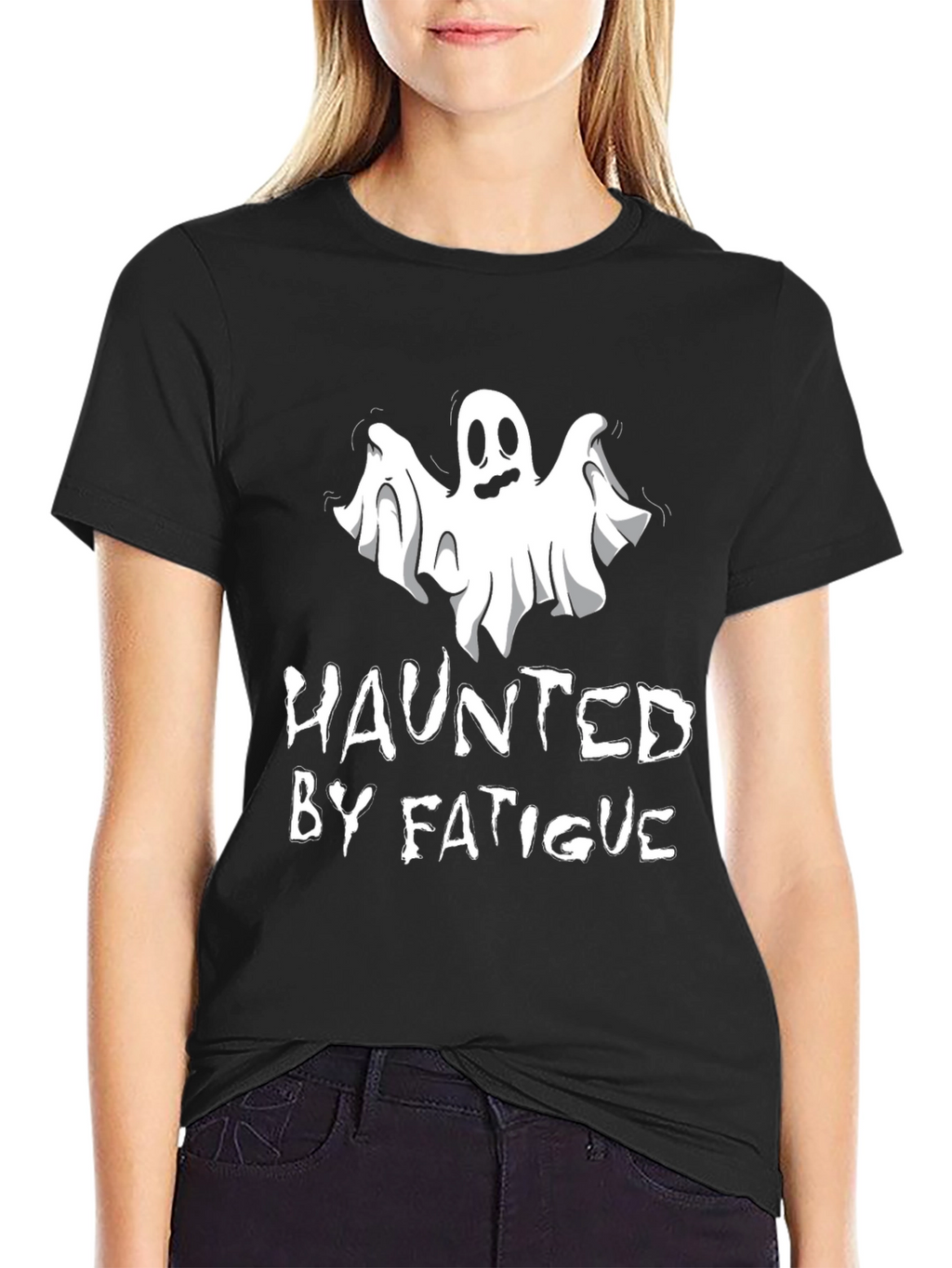 Haunted By Fatigue T-Shirt - Funny Ghost Tee