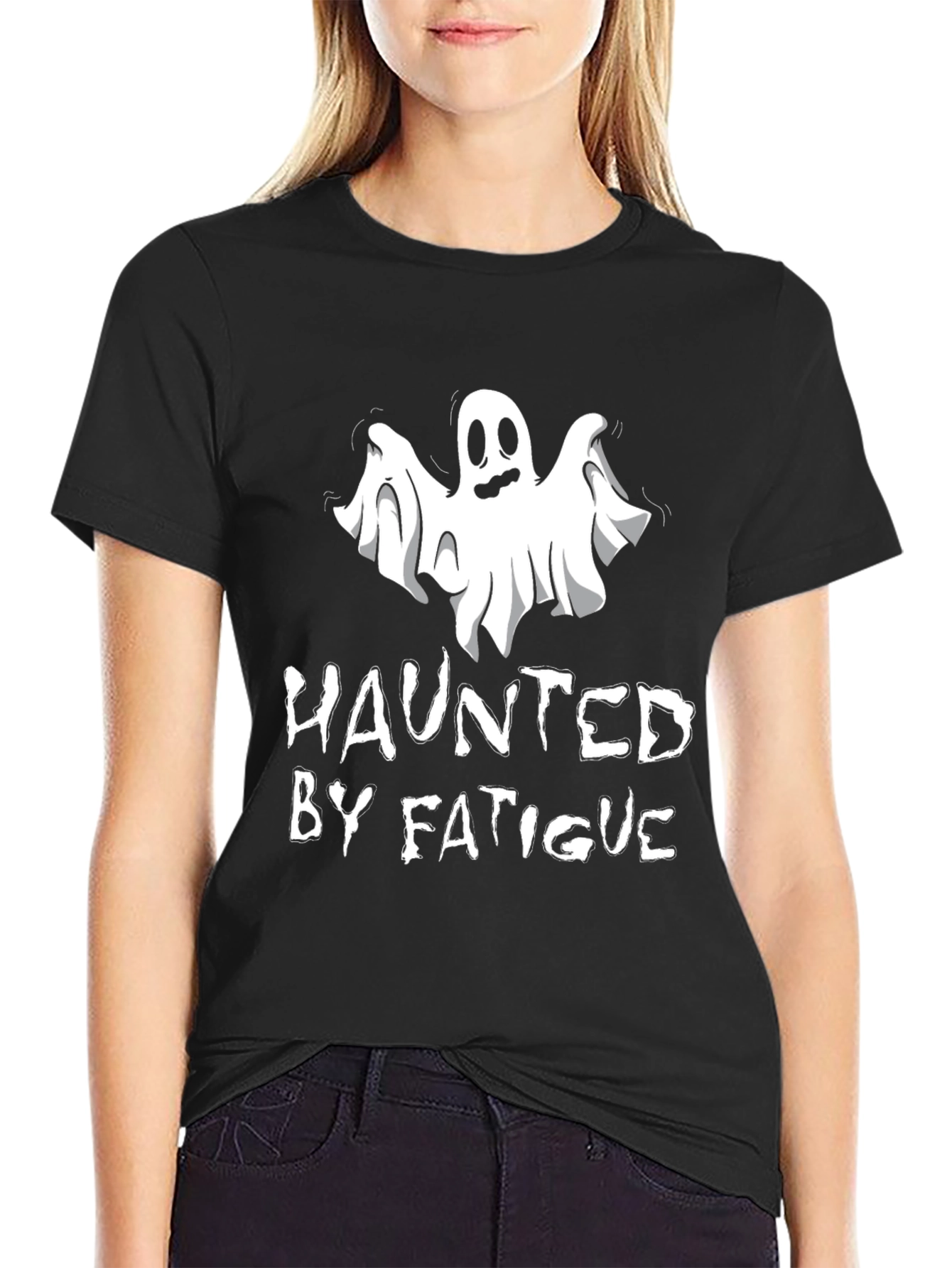Haunted By Fatigue T-Shirt - Funny Ghost Tee