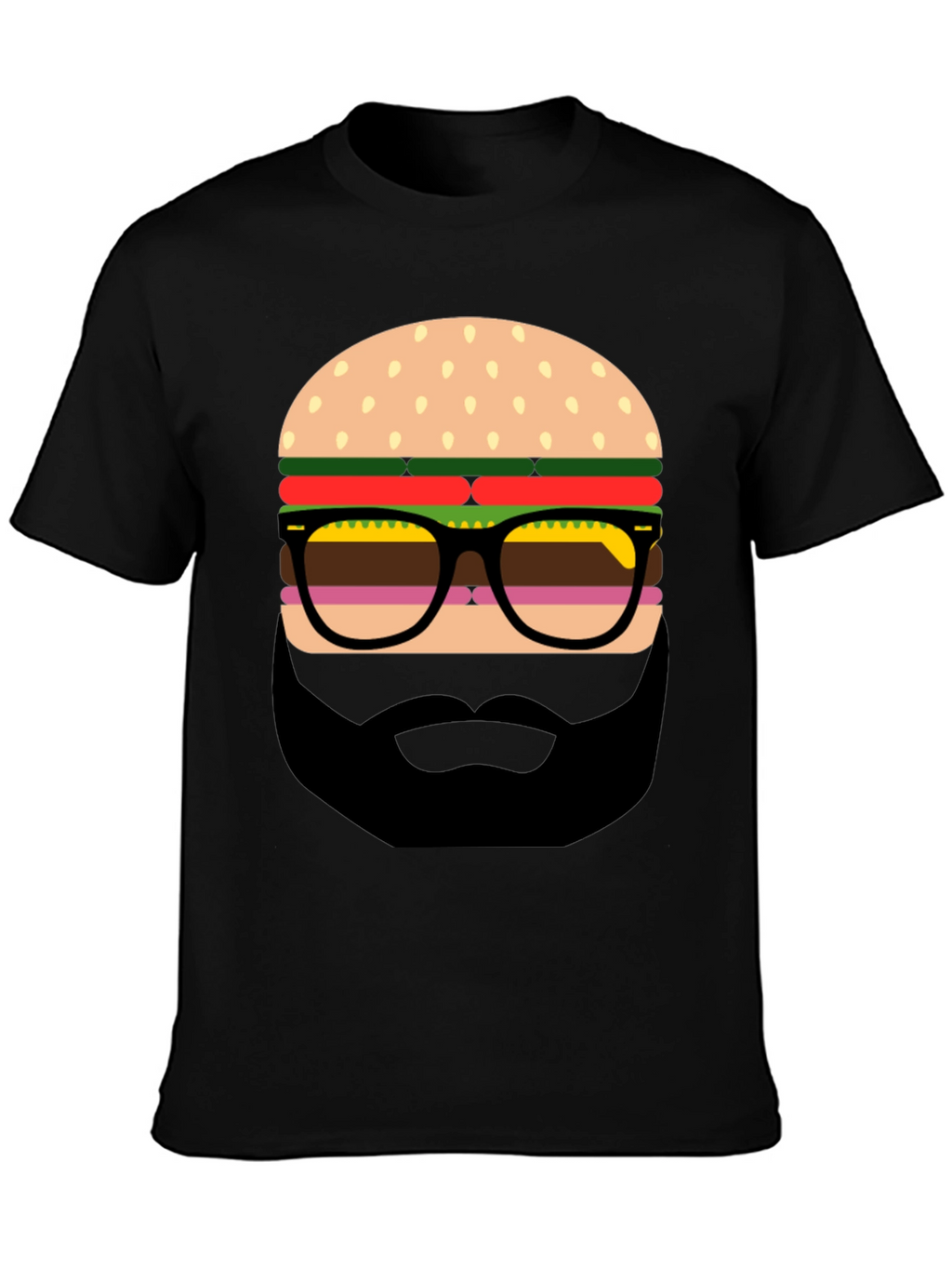 Burger Beard Graphic T-Shirt