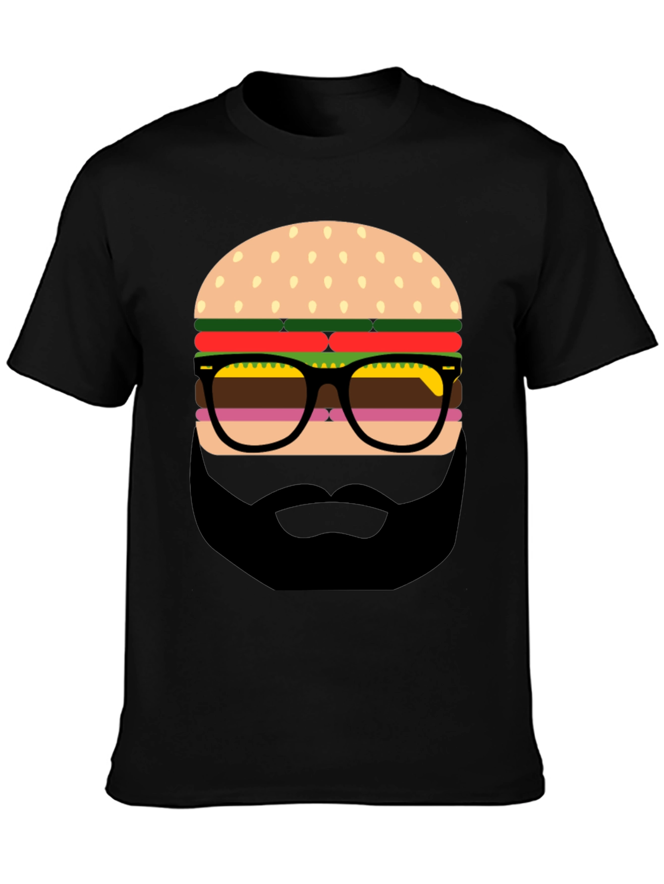 Burger Beard Graphic T-Shirt
