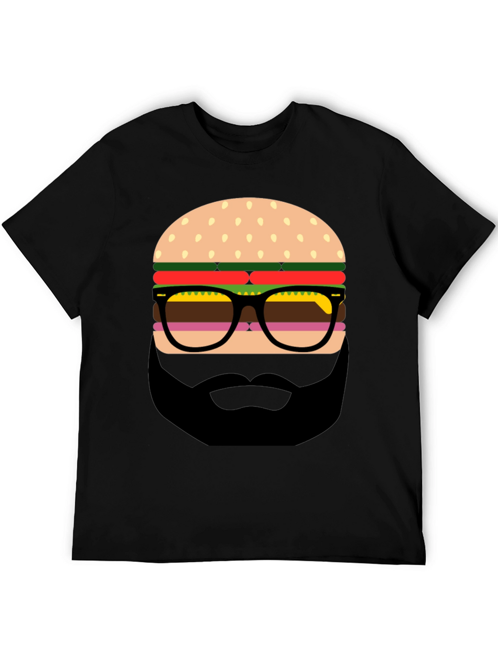 Burger Beard Graphic T-Shirt
