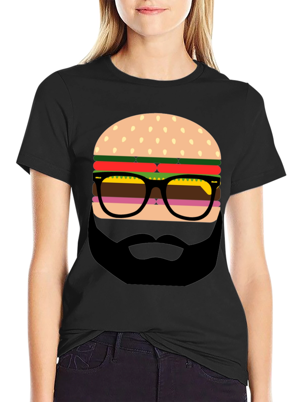 Burger Beard Graphic T-Shirt