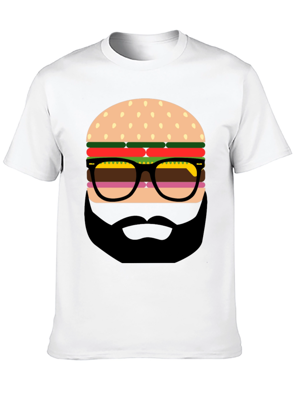 Burger Beard Graphic T-Shirt