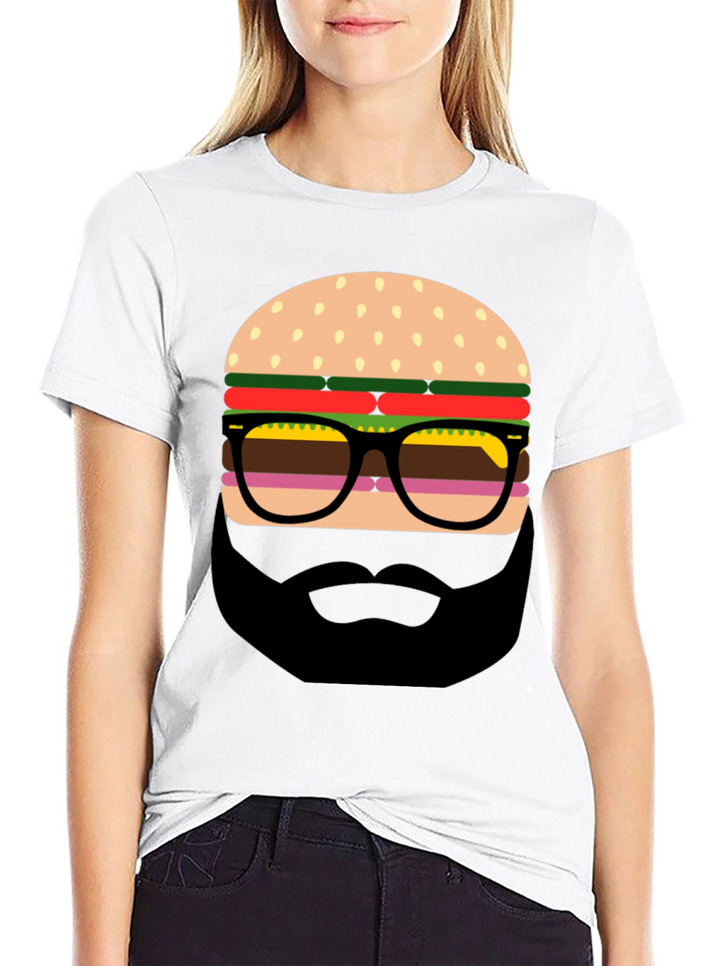 Burger Beard Graphic T-Shirt
