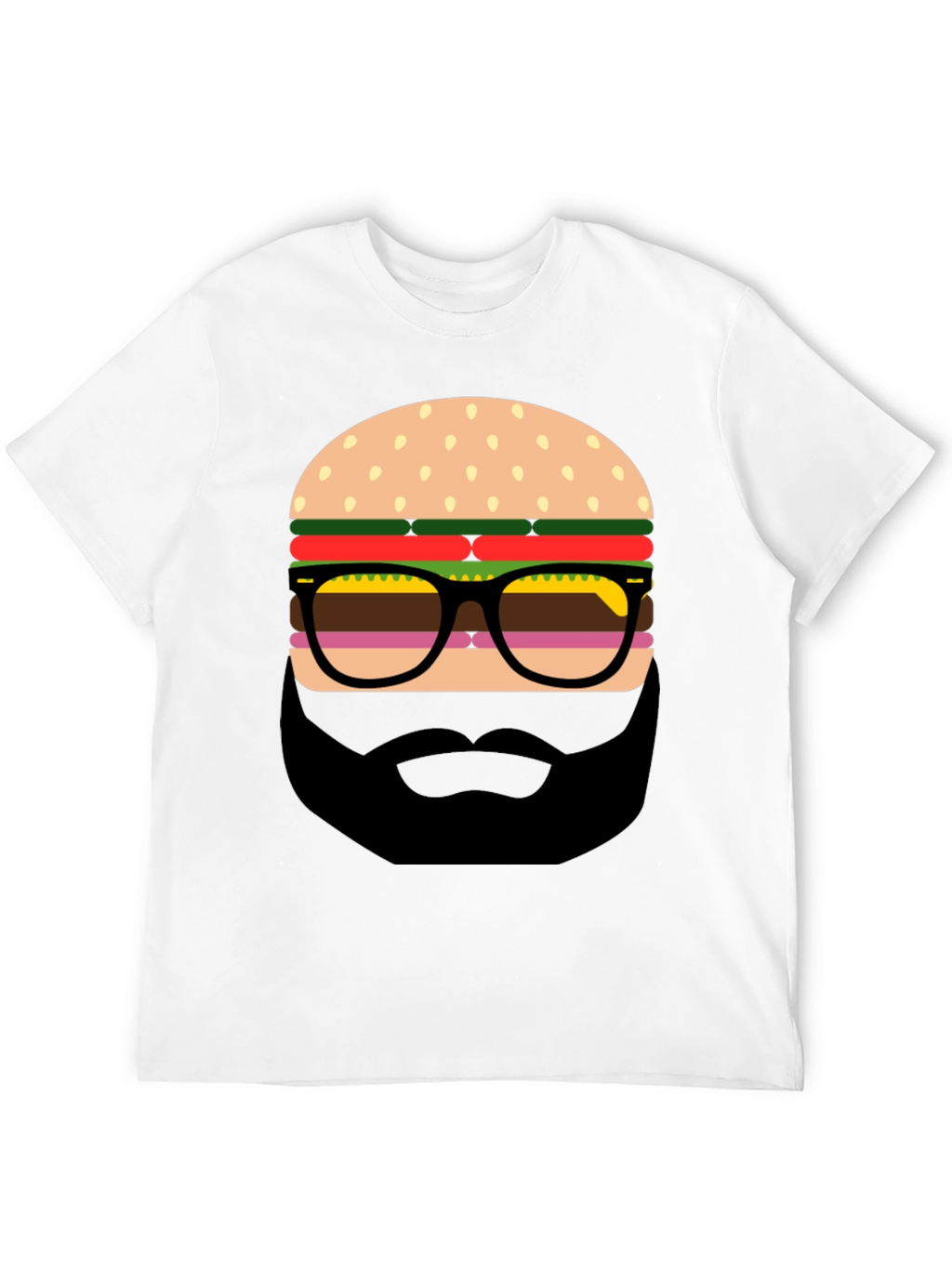 Burger Beard Graphic T-Shirt
