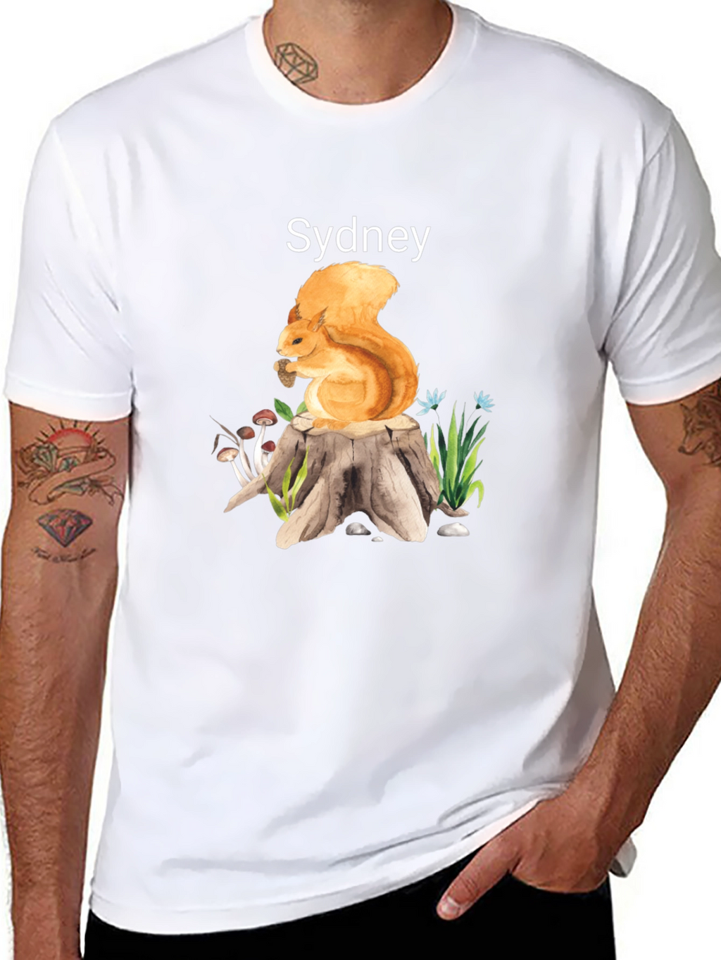 Squirrel on Stump T-Shirt - Sydney