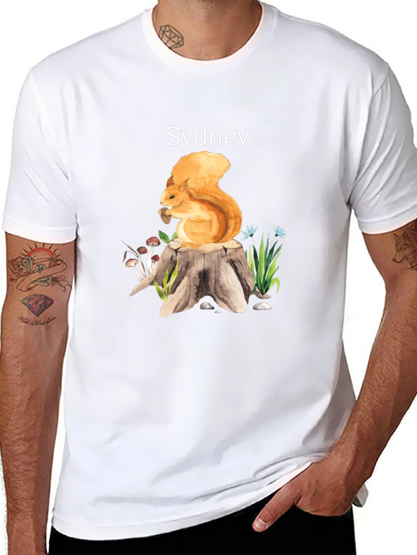 Squirrel on Stump T-Shirt - Sydney
