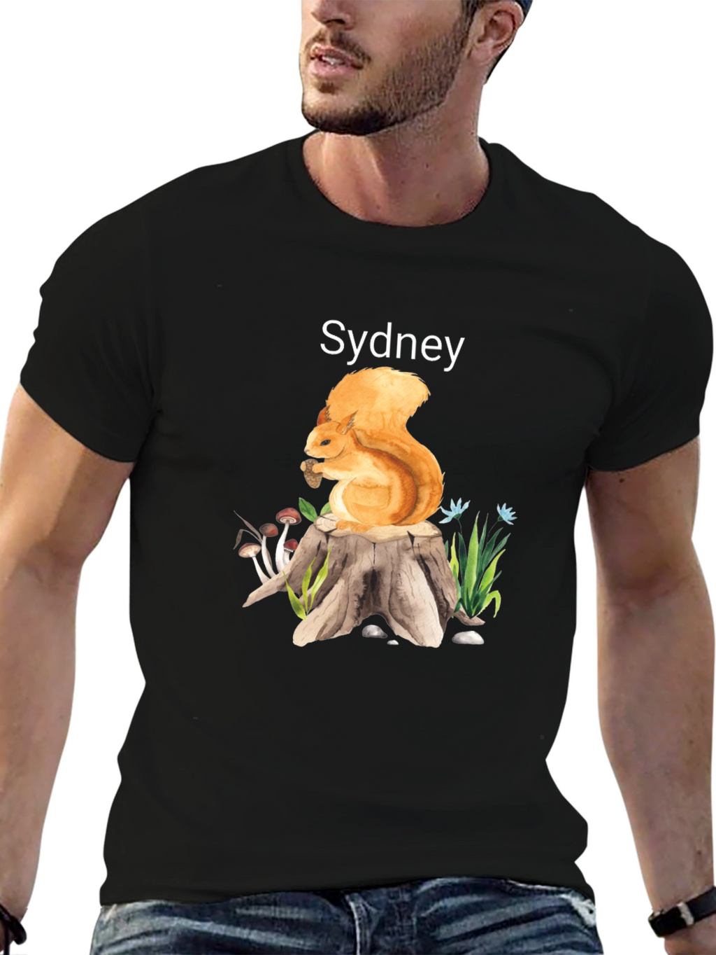 Squirrel on Stump T-Shirt - Sydney