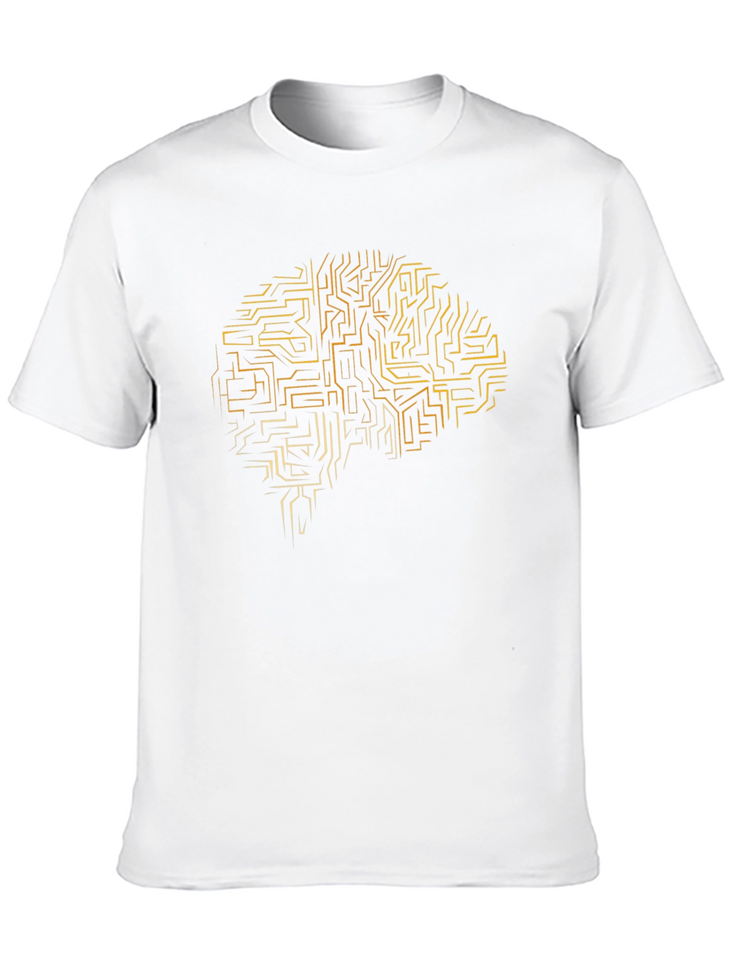 Brain Circuit Tee - Stylish Black Graphic T-Shirt