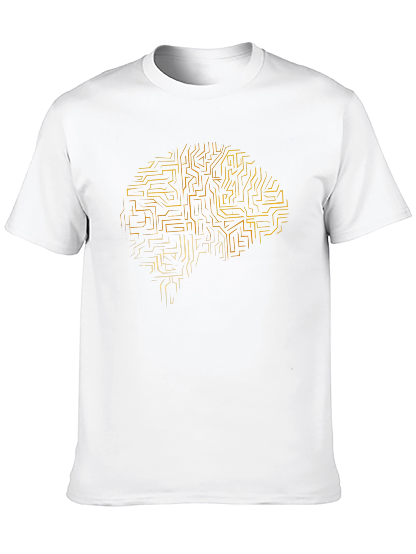 Brain Circuit Tee - Stylish Black Graphic T-Shirt