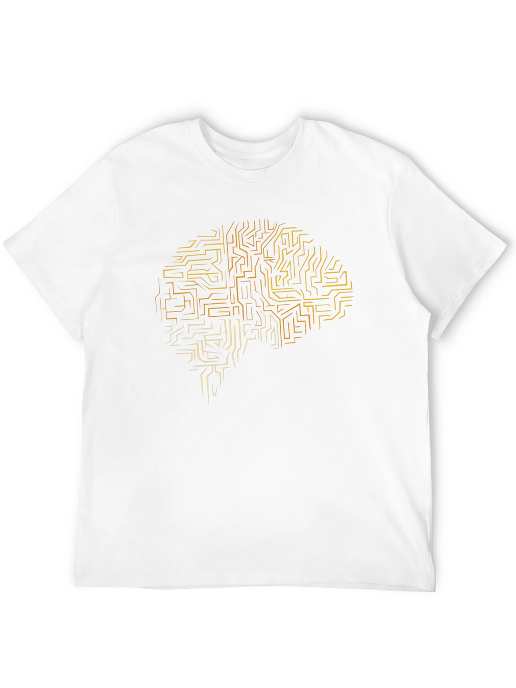 Brain Circuit Tee - Stylish Black Graphic T-Shirt