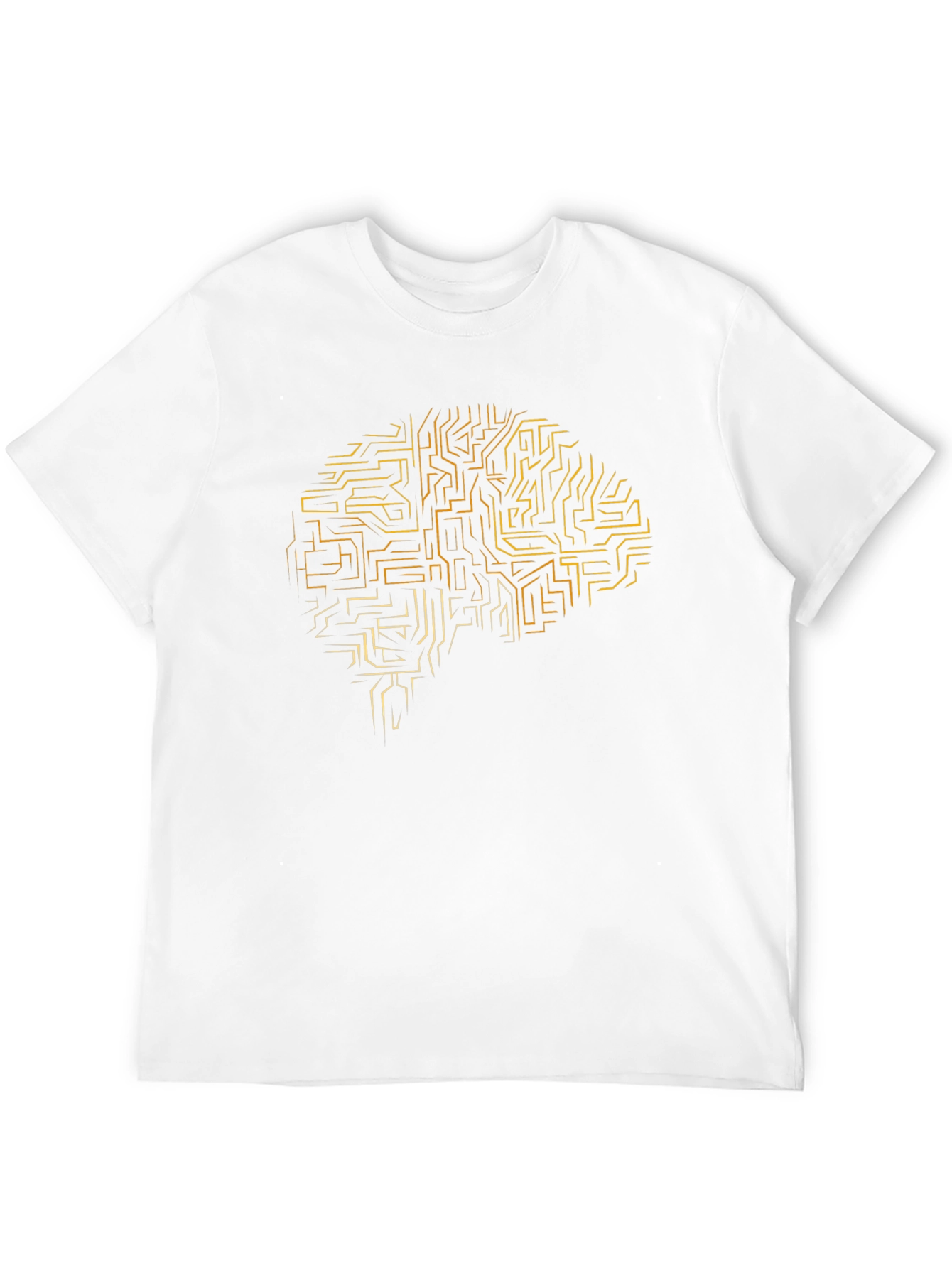 Brain Circuit Tee - Stylish Black Graphic T-Shirt