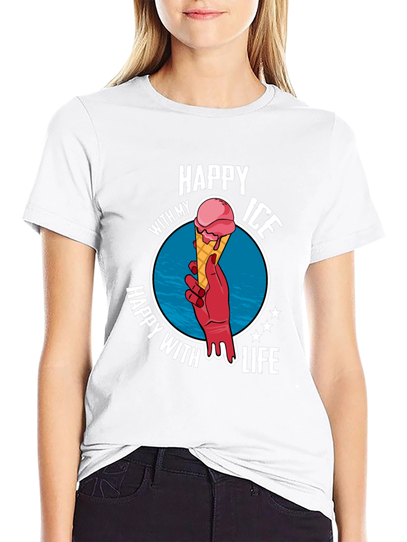 Happy With My Ice Cream Life T-Shirt