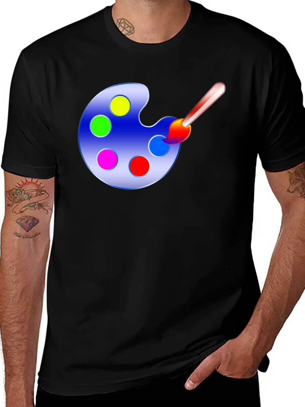 Painters Palette Graphic Tee - Art Lovers T-Shirt