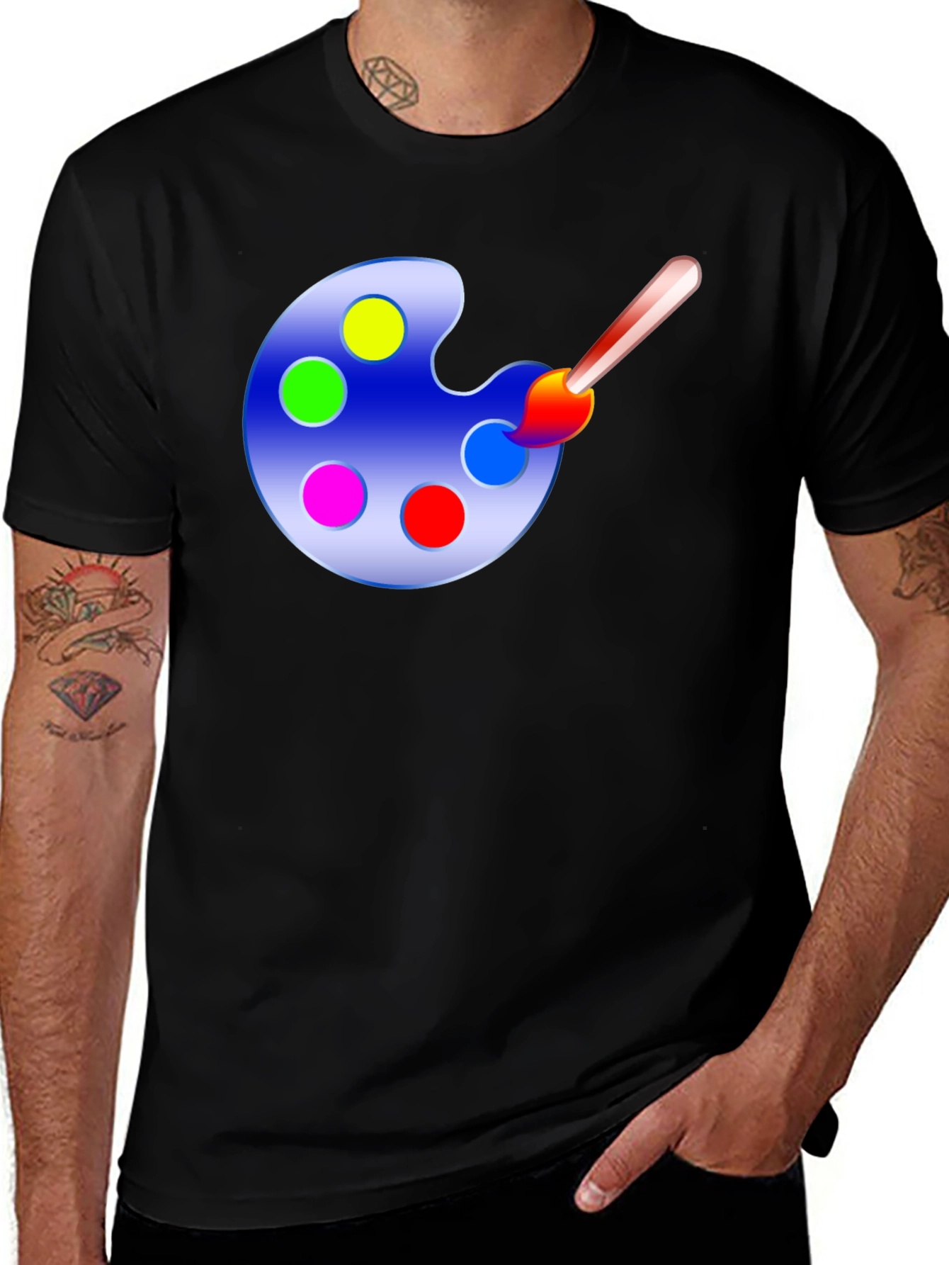 Painters Palette Graphic Tee - Art Lovers T-Shirt