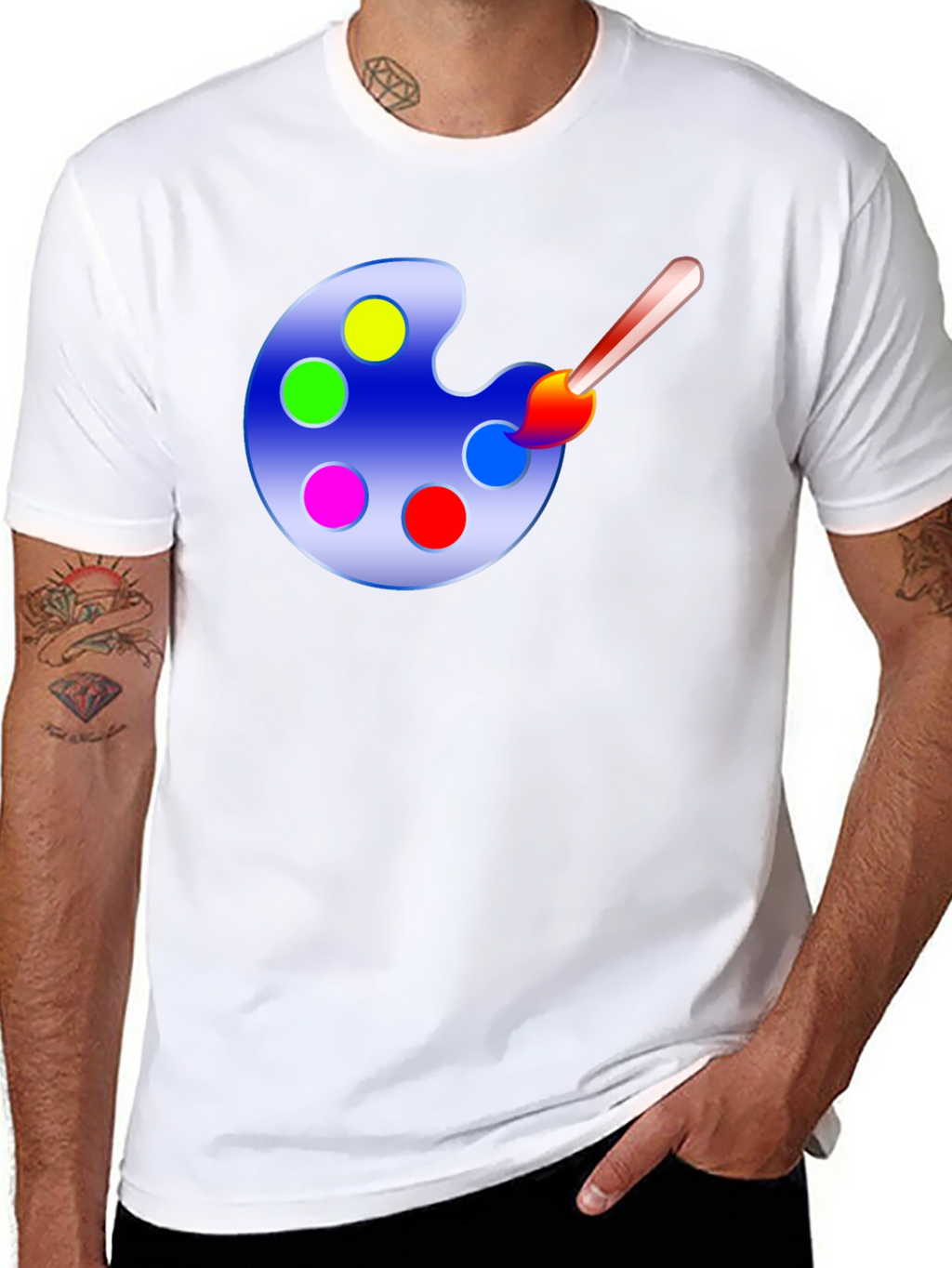 Painters Palette Graphic Tee - Art Lovers T-Shirt