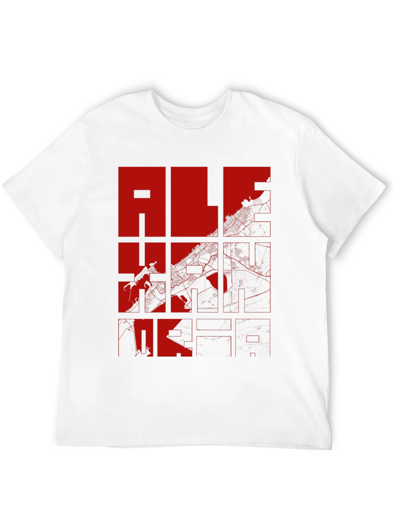 Graphic Print T-Shirt - Red and Black Design