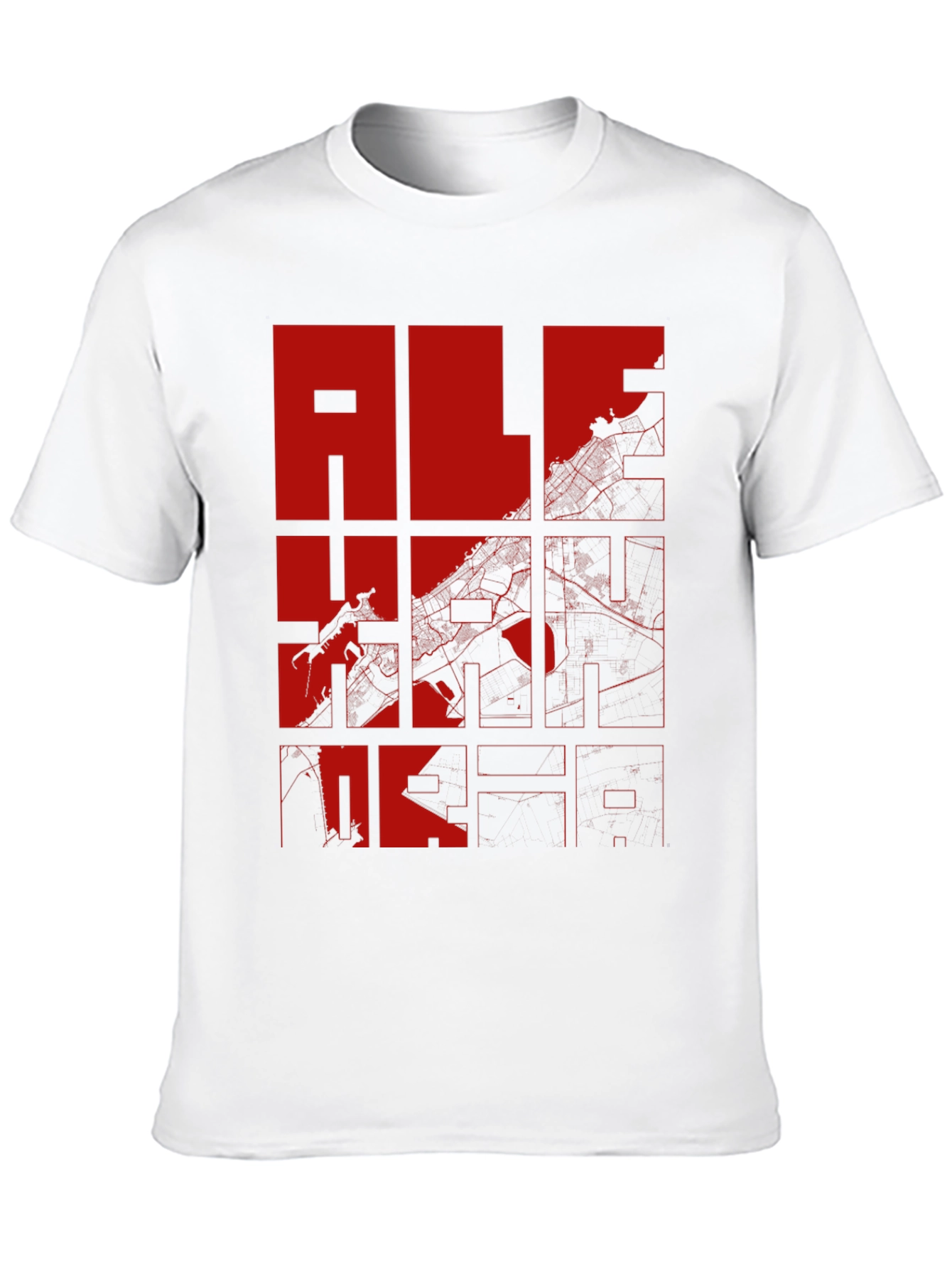 Graphic Print T-Shirt - Red and Black Design