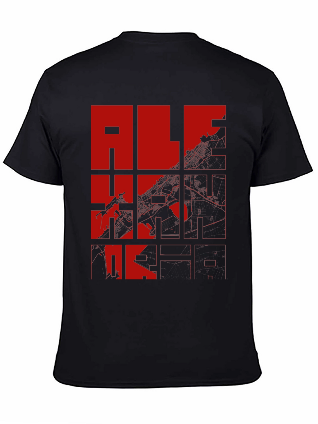 Graphic Print T-Shirt - Red and Black Design