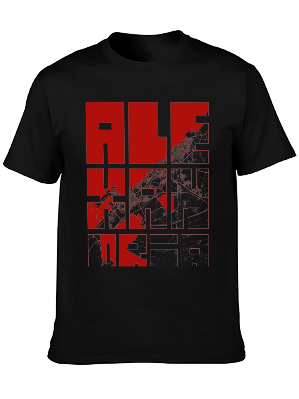 Graphic Print T-Shirt - Red and Black Design