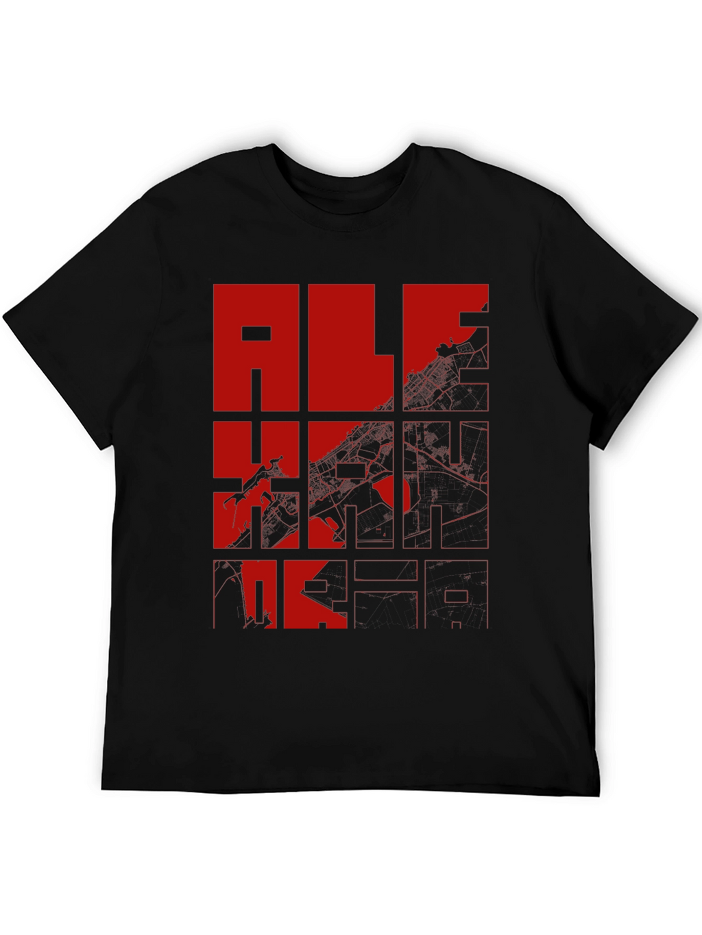 Graphic Print T-Shirt - Red and Black Design