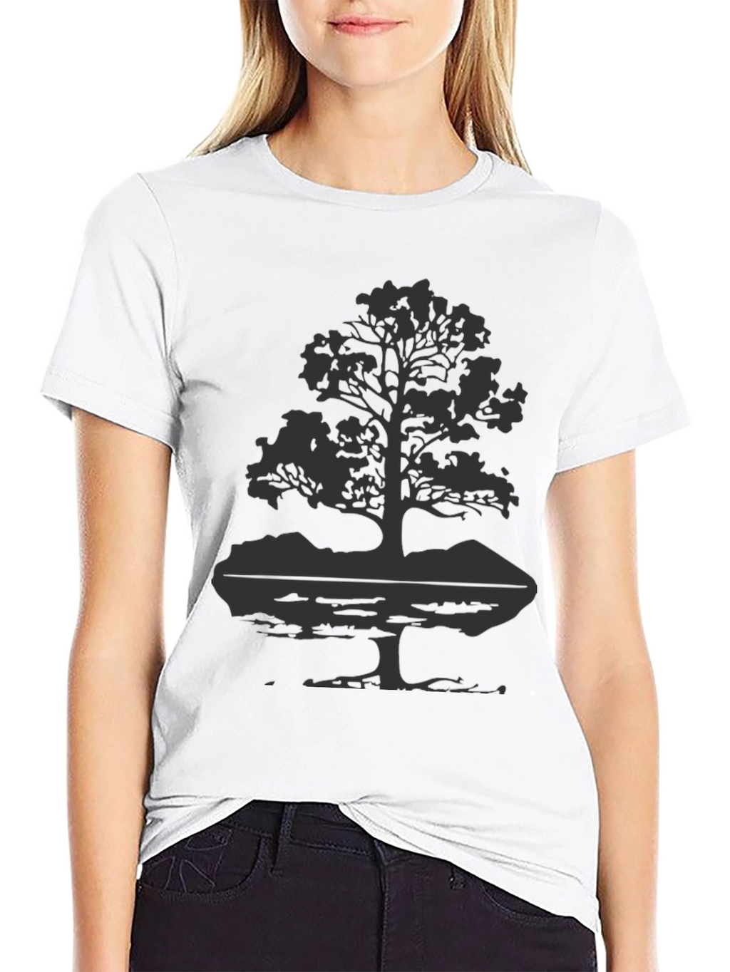 Nature Tree Graphic Tee - Black