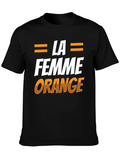 La Femme Orange Graphic Tee