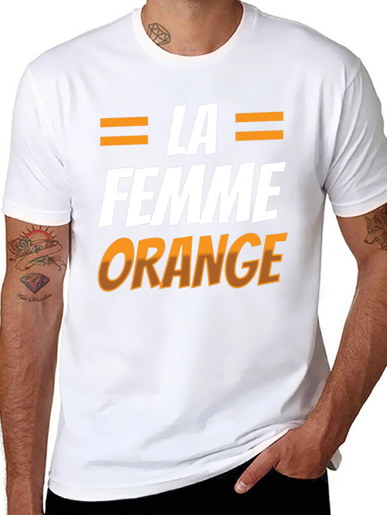 La Femme Orange Graphic Tee