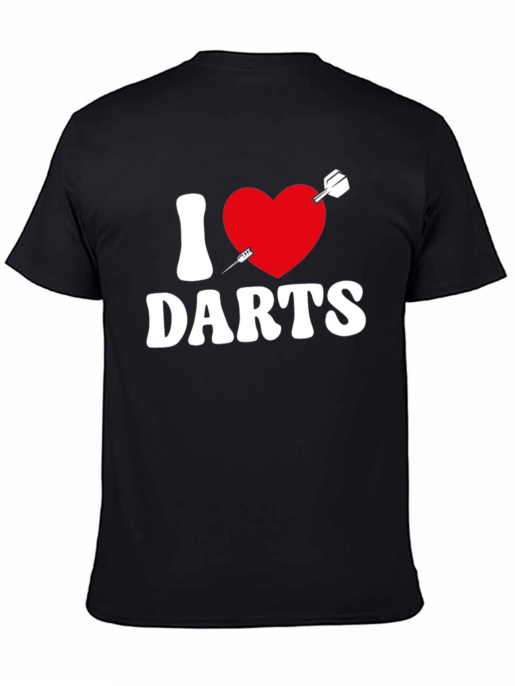 I Heart Darts Graphic Tee - Black Casual Shirt