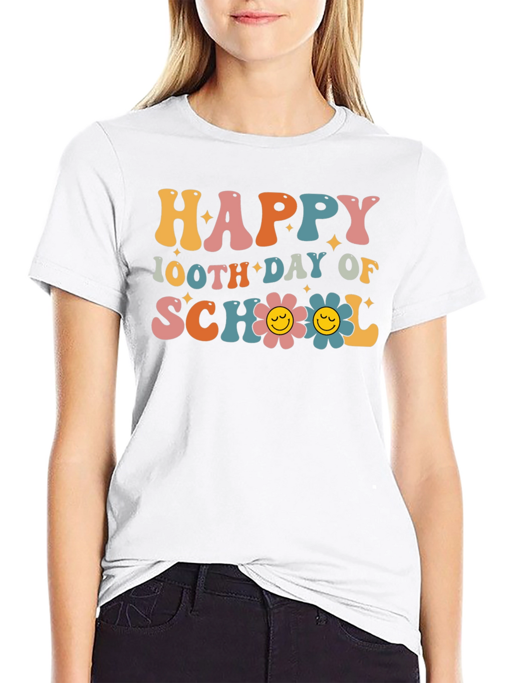 Happy 100th Day of School Graphic T-Shirt