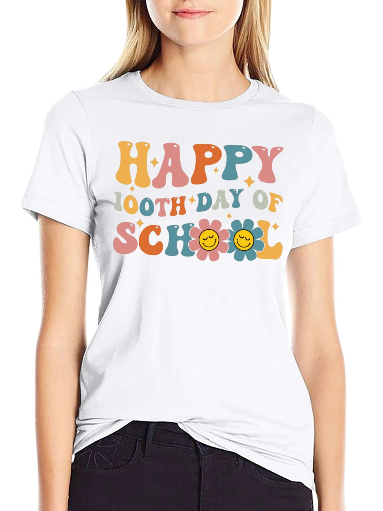 Happy 100th Day of School Graphic T-Shirt