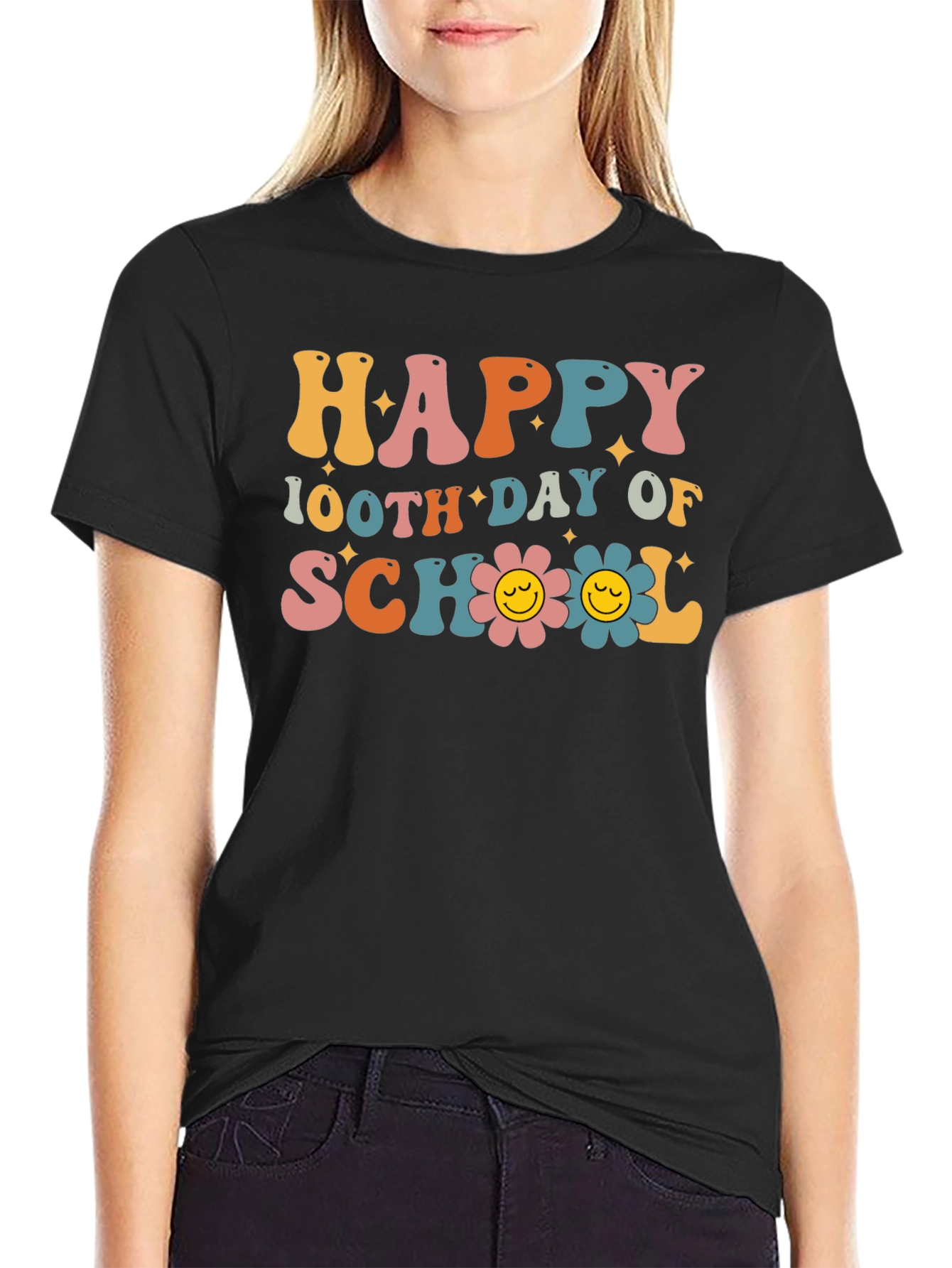 Happy 100th Day of School Graphic T-Shirt