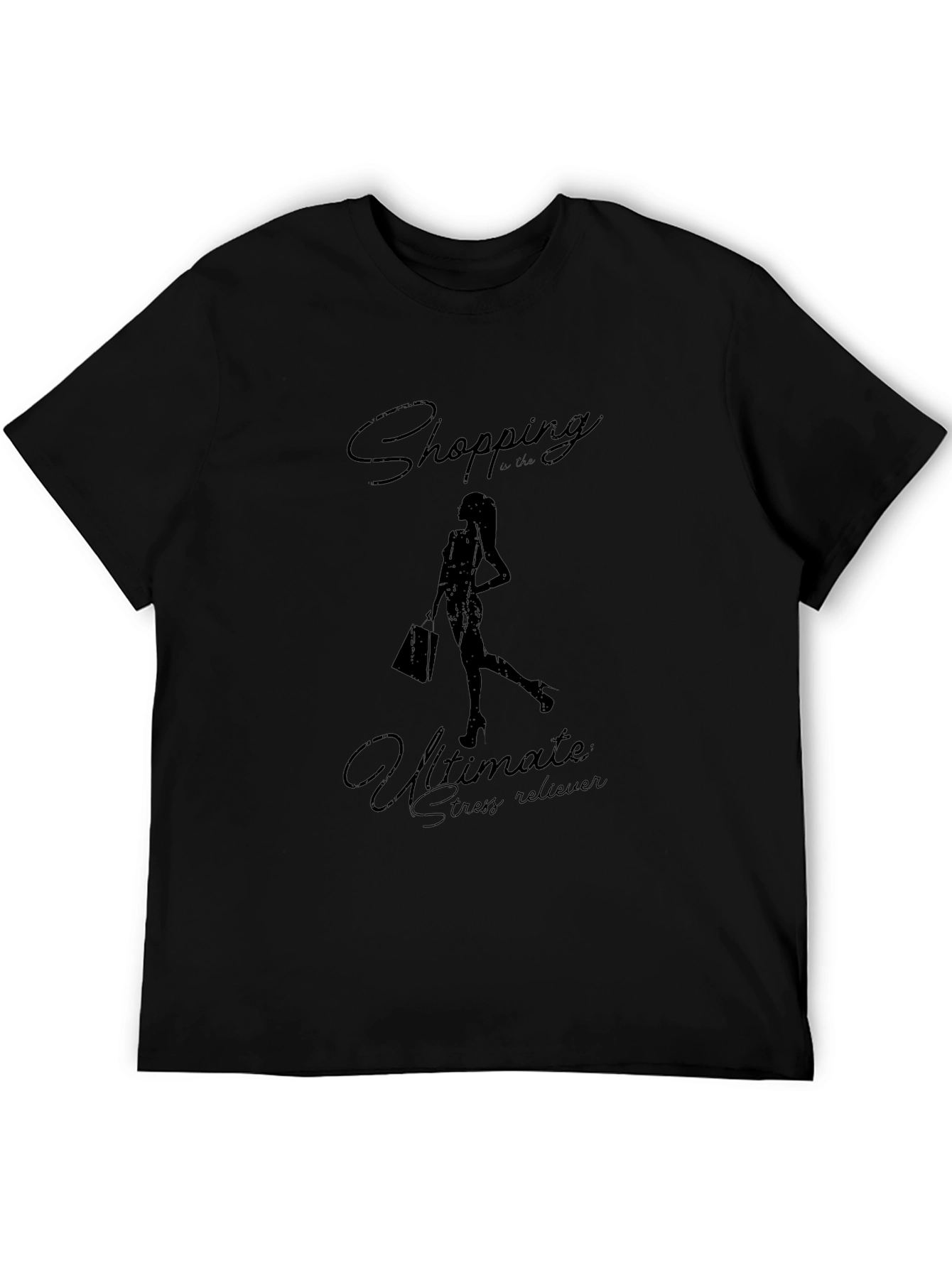Shopping is the Ultimate Stress Reliever Black T-Shirt