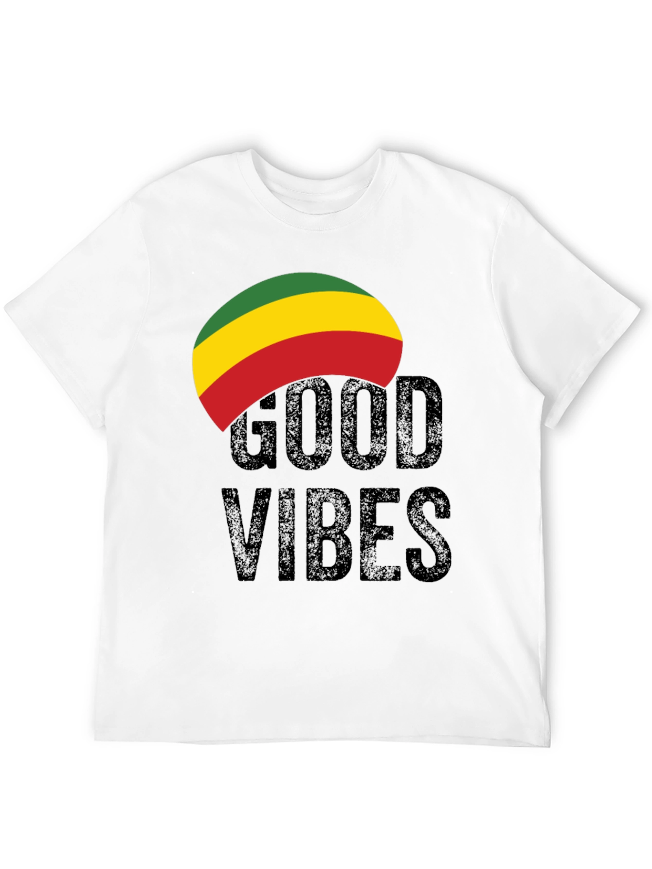 Rasta Good Vibes Graphic Tee - Black