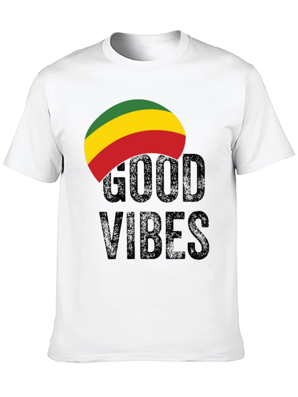 Rasta Good Vibes Graphic Tee - Black
