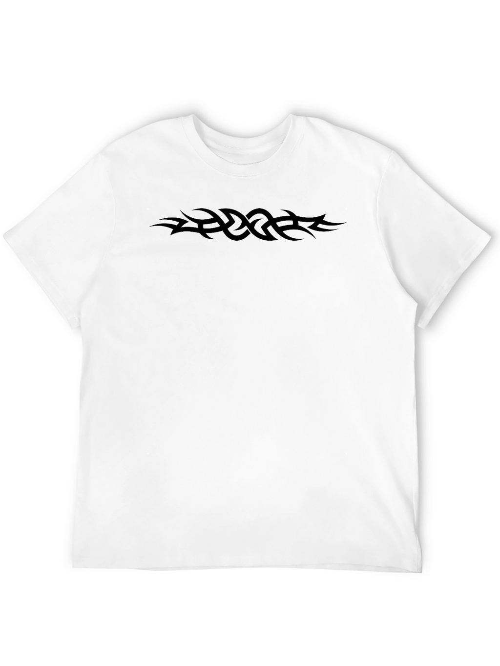 Tribal Tattoo T-Shirt - Black Crew Neck