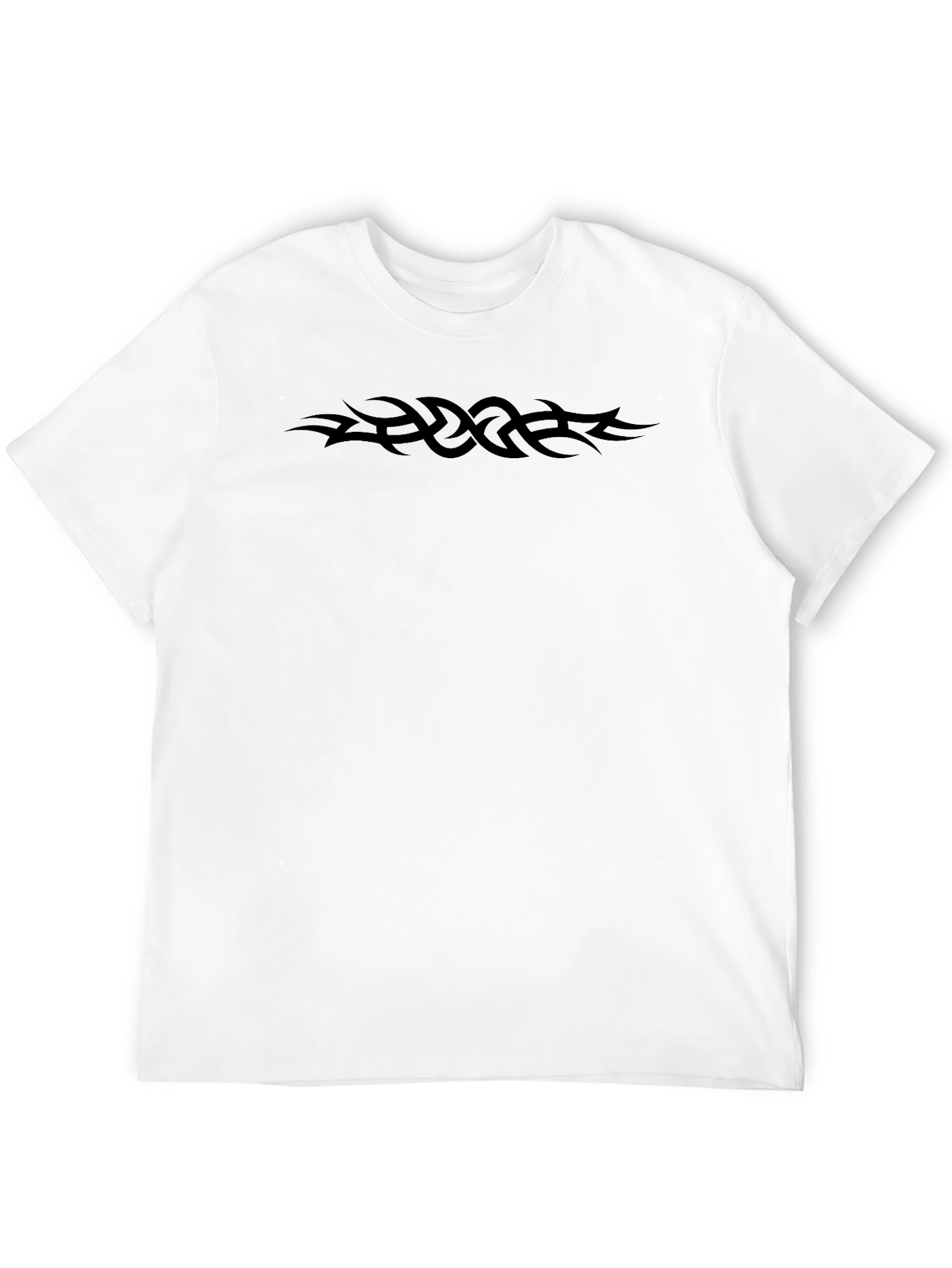 Tribal Tattoo T-Shirt - Black Crew Neck