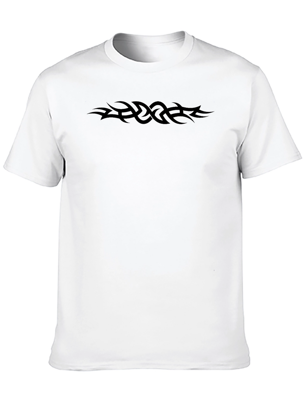 Tribal Tattoo T-Shirt - Black Crew Neck