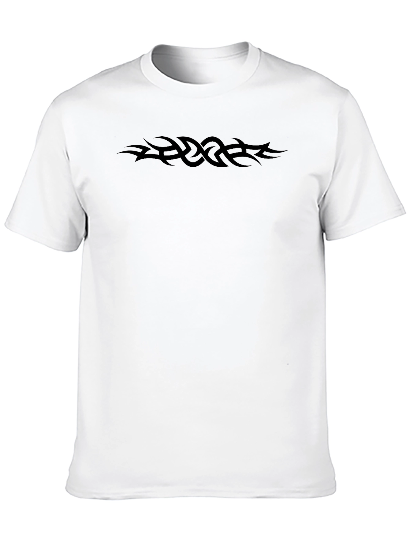 Tribal Tattoo T-Shirt - Black Crew Neck