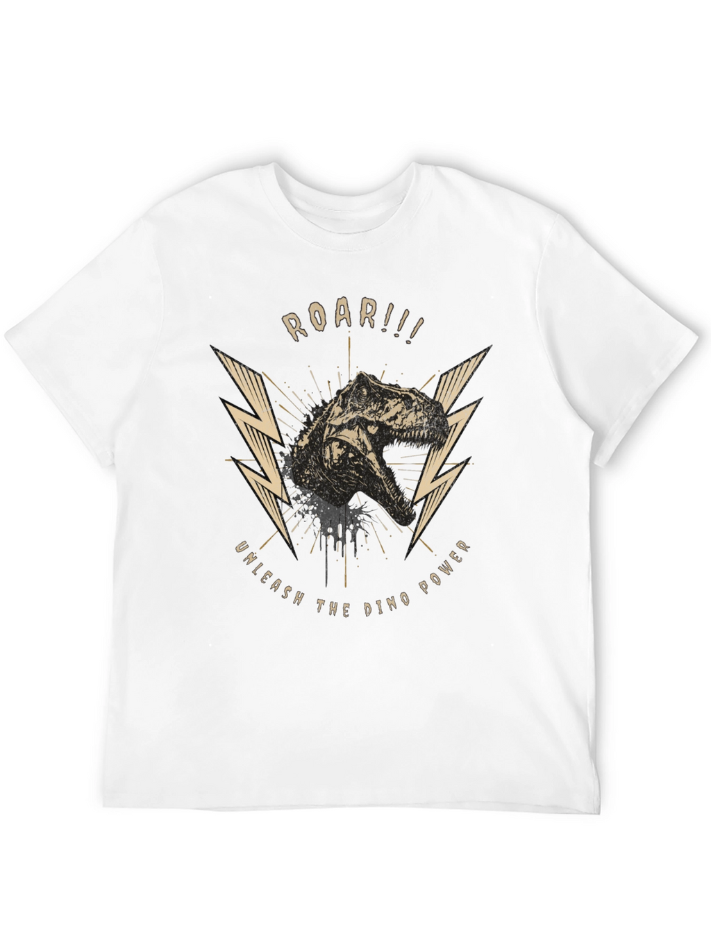 Roar Dino Power Black Graphic Tee