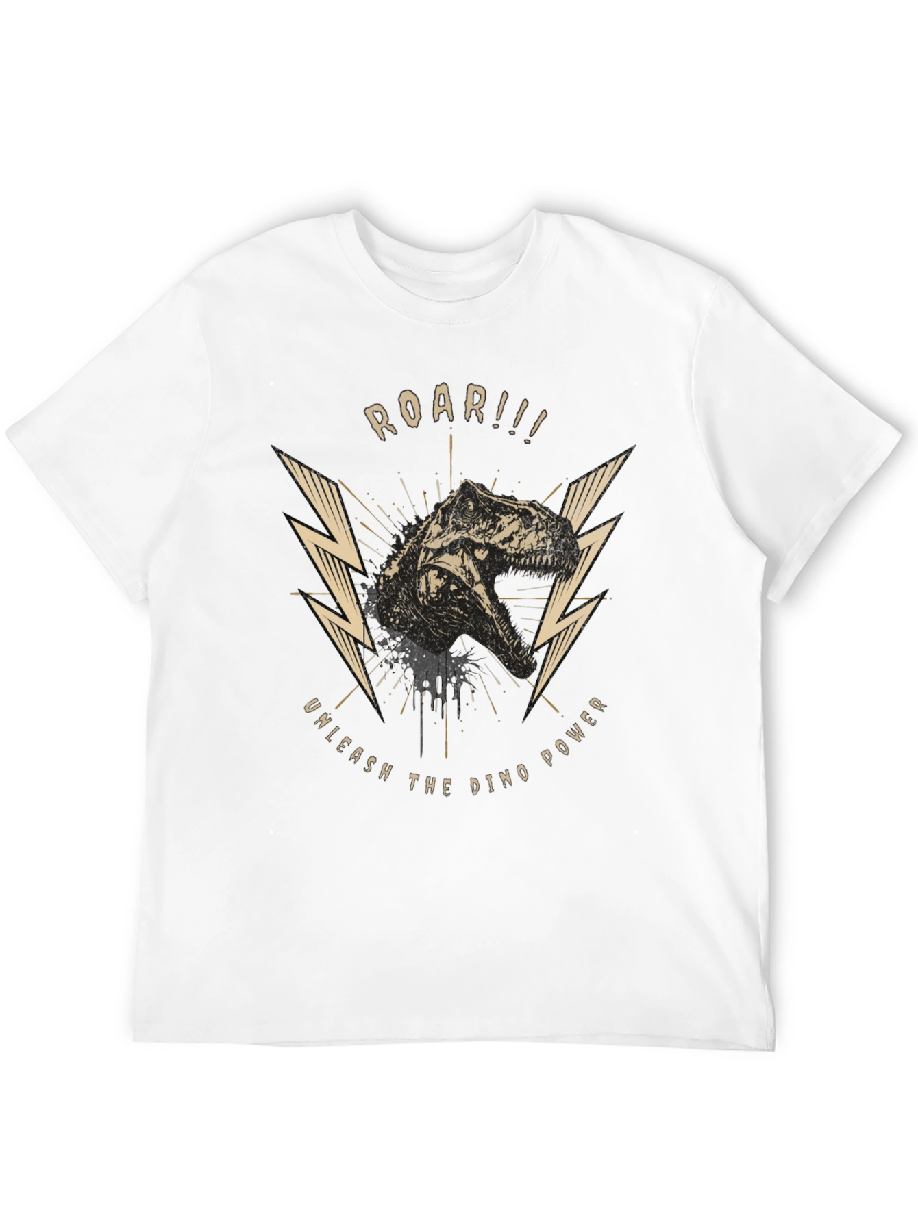 Roar Dino Power Black Graphic Tee
