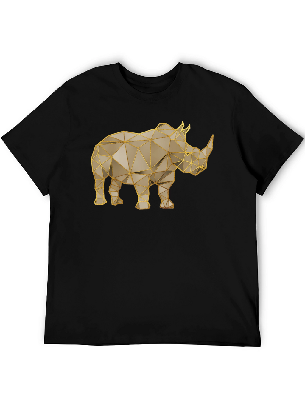 Geometric Rhino T-Shirt - Stylish Animal Graphic Tee