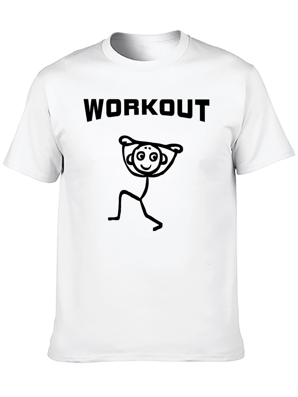 Workout Stick Figure Graphic T-Shirt