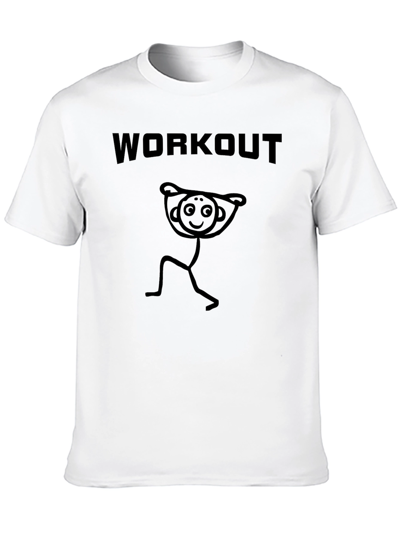 Workout Stick Figure Graphic T-Shirt