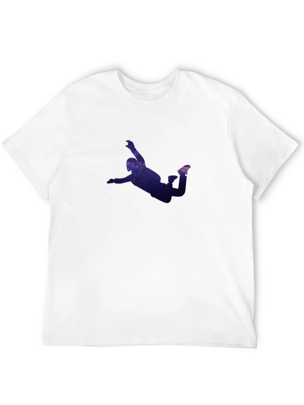 Skydiver Galaxy Print Black T-Shirt