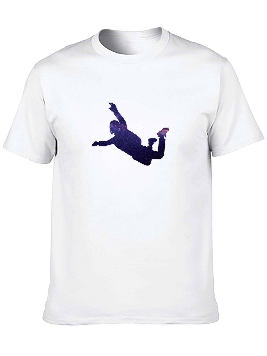 Skydiver Galaxy Print Black T-Shirt
