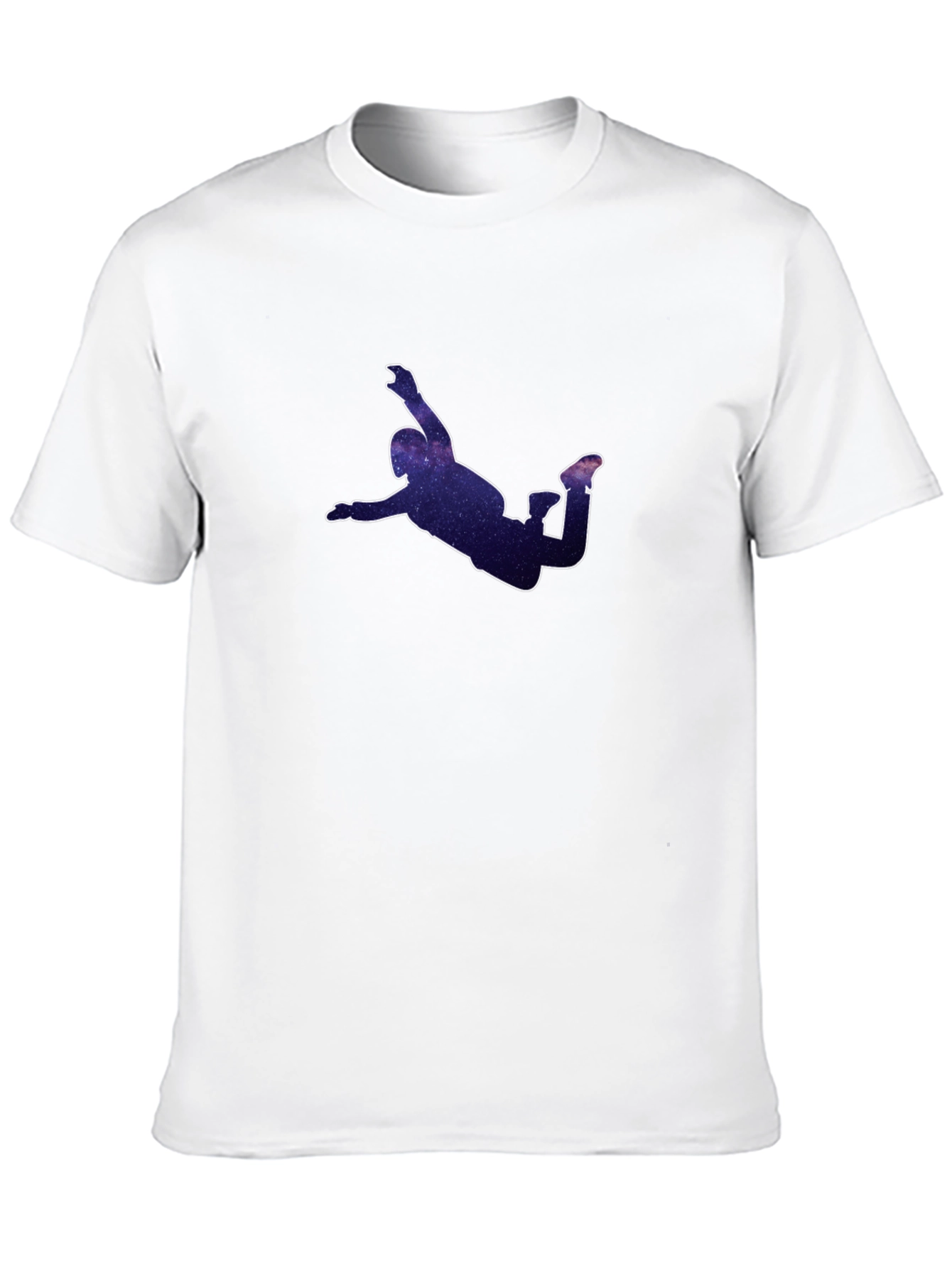 Skydiver Galaxy Print Black T-Shirt